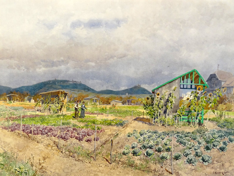 Franz Kopallik: Vegetable gardens in Floridsorf, Vienna