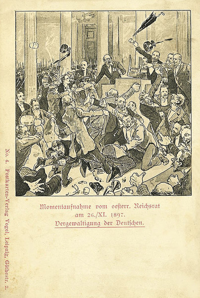 The rape of the Germans”, propaganda postcard, 1897 | Der Erste