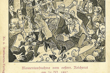 The rape of the Germans”, propaganda postcard, 1897 | Der Erste